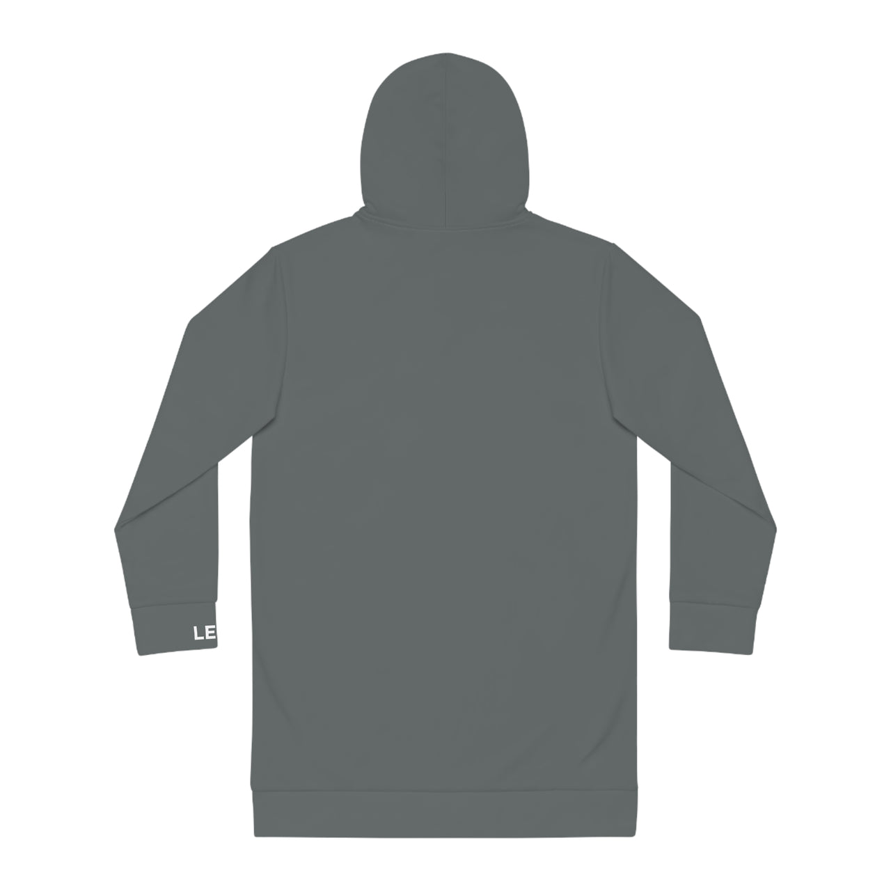 Hoodie Dress — 'Lift Every Moment' Cozy Women's Pullover Dress Dk Gray