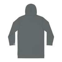 Hoodie Dress — 'Lift Every Moment' Cozy Women's Pullover Dress Dk Gray