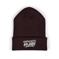 Unapologetic Hijabi Embroidered Beanie — Classic Cuffed Winter Hat