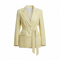 BLAZER WITH WAIST BELT - Modestly Vogue 