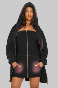 Oversized Ombre Hoodie and Dress Set - Modestly Vogue 