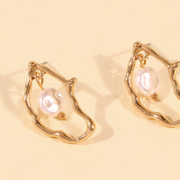 Irregular Design Sense Of Pearl Earrings Personality Temperament - Modestly Vogue 