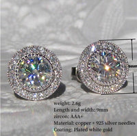 Moissanite Ear Studs Full Diamond - Modestly Vogue 
