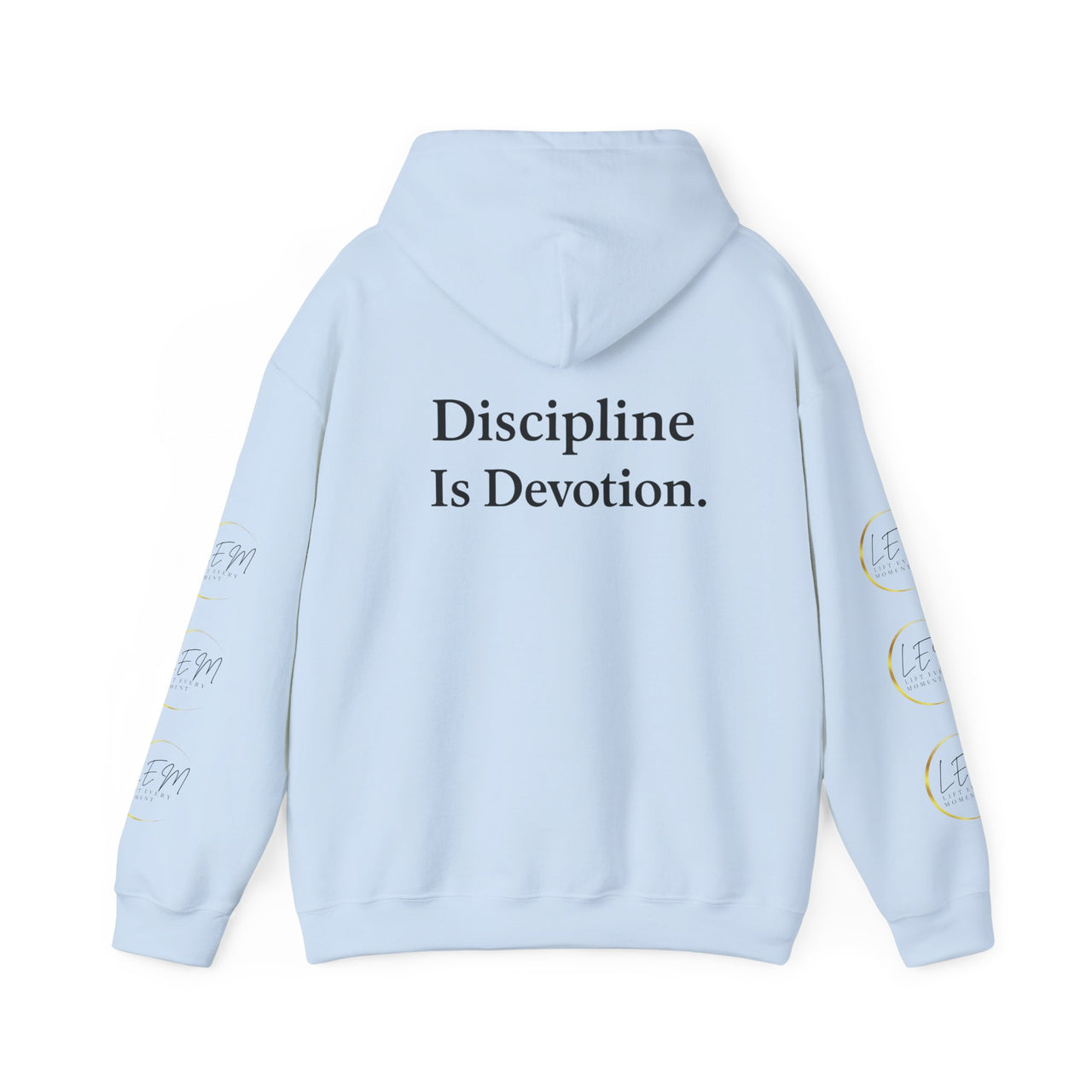 L.E.M Hooded Sweatshirt - "Discipline Is Devotion" Athleticwear Hoodie Sweatshirt - Modestly Vogue 