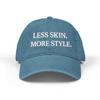Less Skin More Style Denim Hat – Embroidered Modest Fashion - Modestly Vogue 