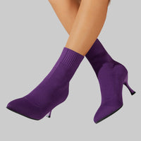 Pointed Toe Stilettos Ankle Boots | Luxury Thin-Heel Pumps - Modestly Vogue 