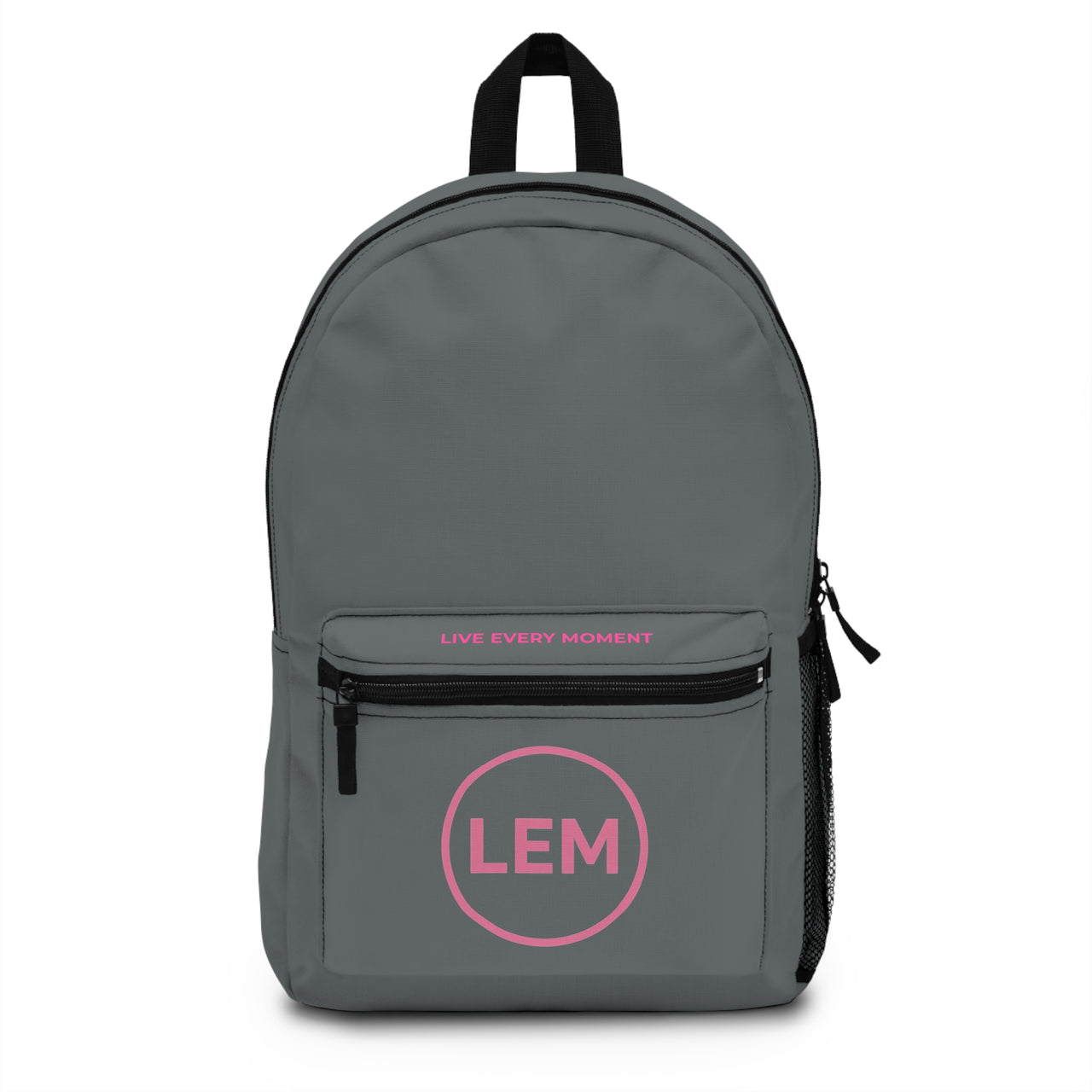 Charcoal Grey  LEM Personalized Monogram Backpack for School & Travel