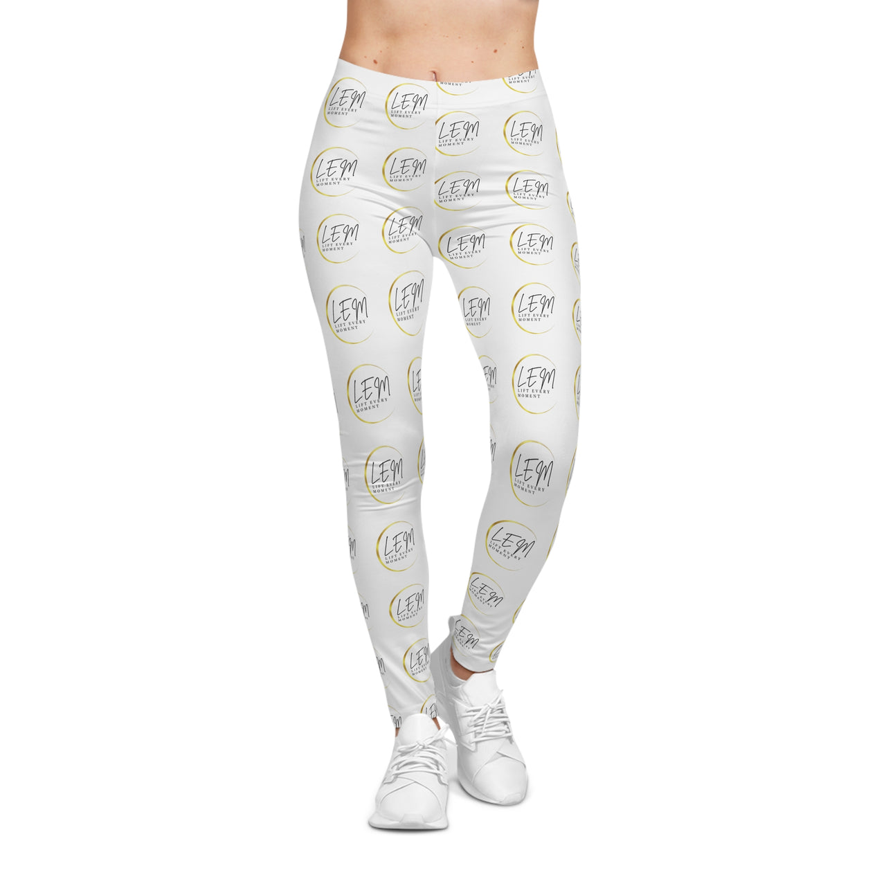 LEM Pattern Women's Yoga Leggings — Custom All-Over Print Casual Yoga Pants
