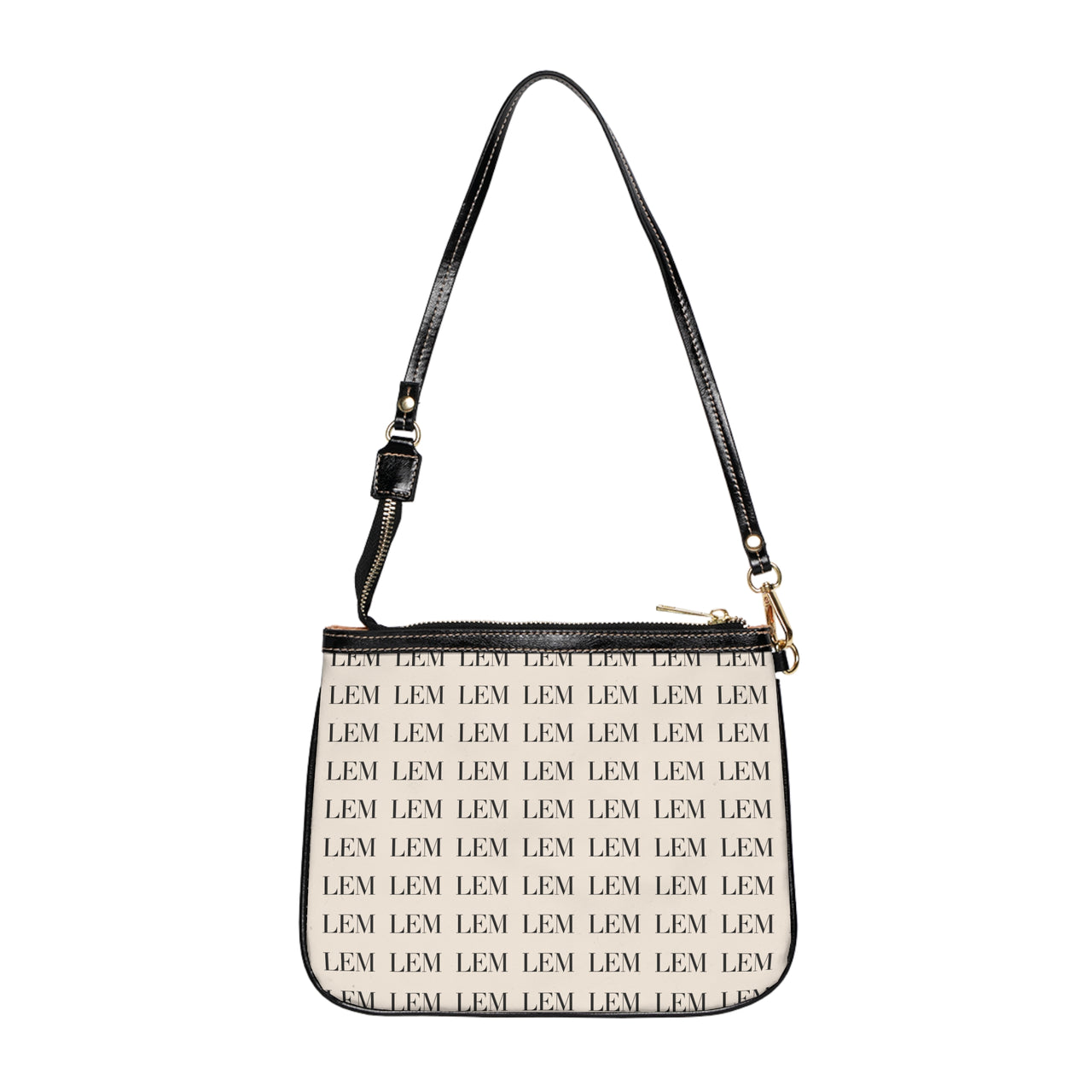 LEM Signature Monogram Mini Shoulder Bag — Cream & Black LEM Pattern - Modestly Vogue 