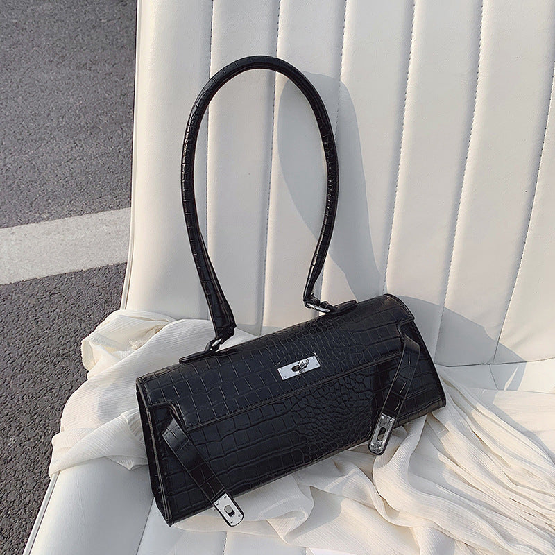 Stone pattern retro fashion underarm shoulder bag