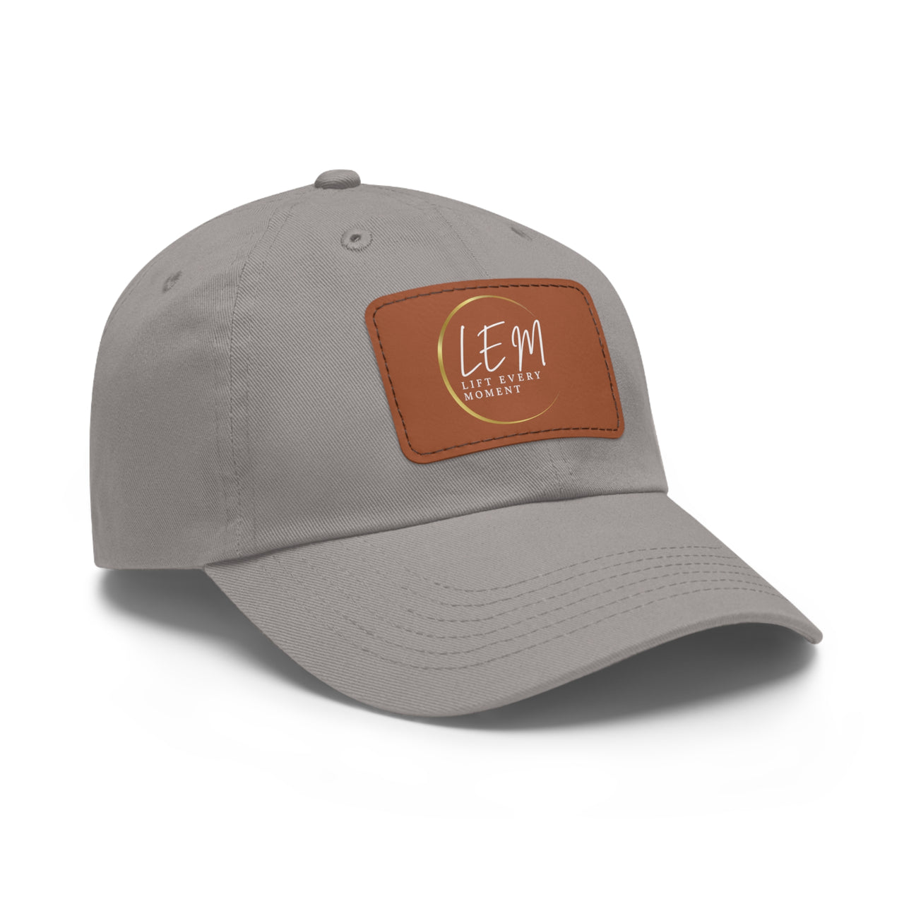 L.E.M. Leather Patch Signature Baseball Cap Hat - Modestly Vogue 
