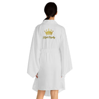 Hijabi Royalty™ Bridal Edition Kimono Robe – Luxury Spa Long Sleeve Robe with Crown Logo