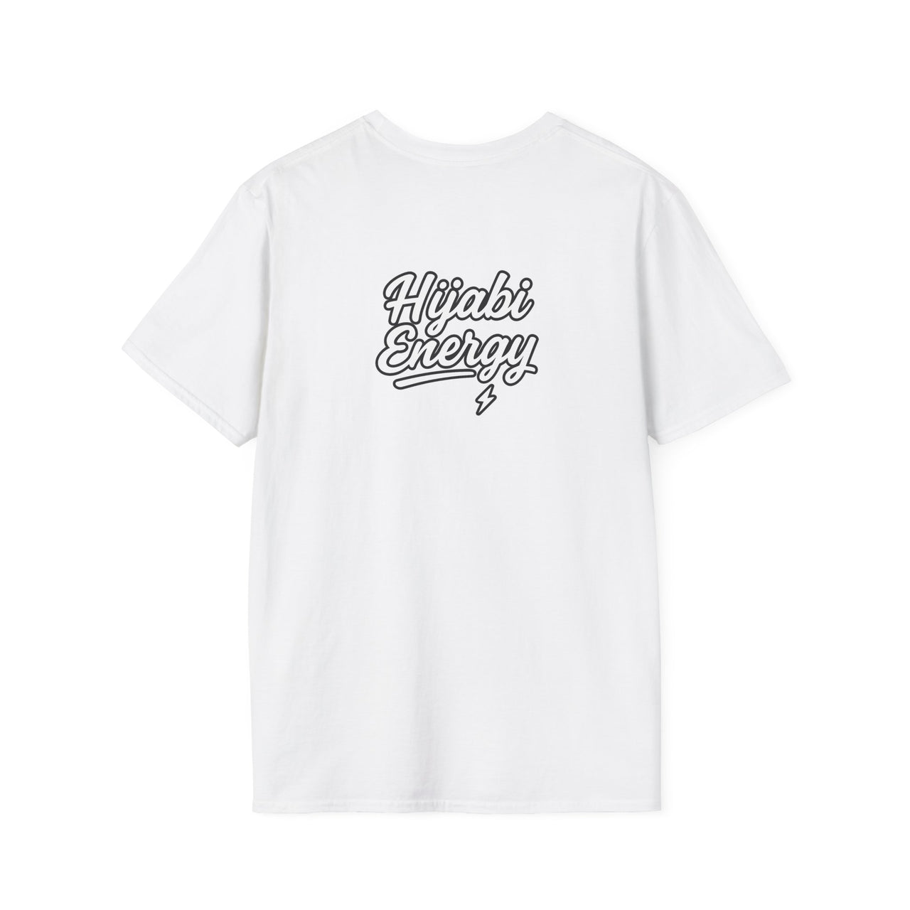 White Hijabi Energy™ Women’s T-Shirt – Modest & Empowering Muslim Wear