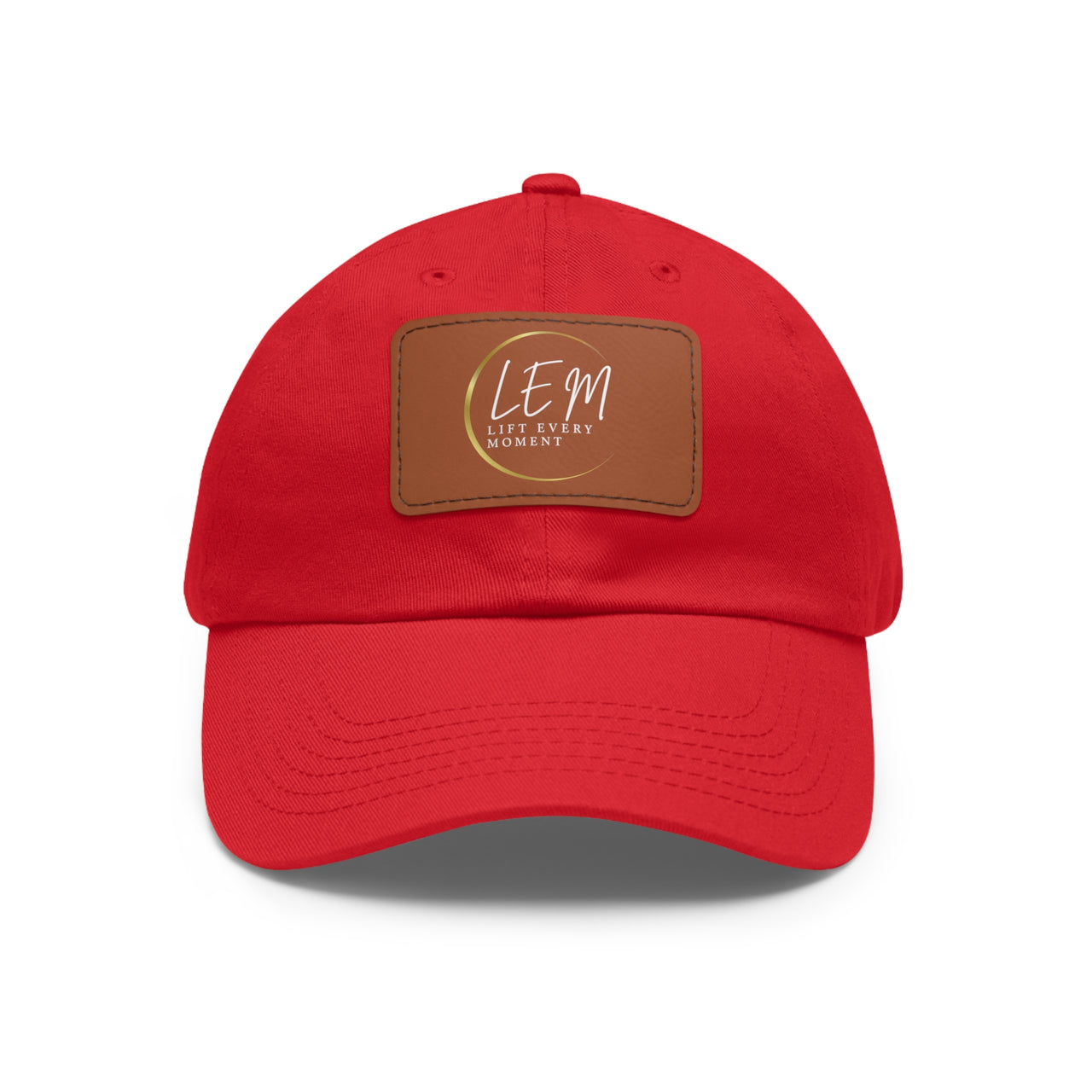 L.E.M. Leather Patch Signature Baseball Cap Hat - Modestly Vogue 