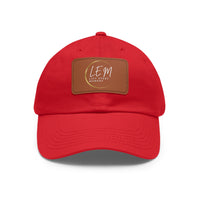 L.E.M. Leather Patch Signature Baseball Cap Hat - Modestly Vogue 