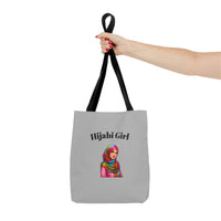 Colorful Hijabi Girl Tote Bag - Stylish and Functional for Every Occasion Grey - Modestly Vogue 