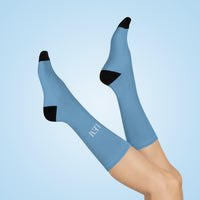 LEM™ Blue Mist Signature  Cushioned Crew Socks - Modestly Vogue 