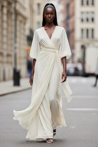 European And American-style Slim-fit Long Dress For Women - Modestly Vogue 