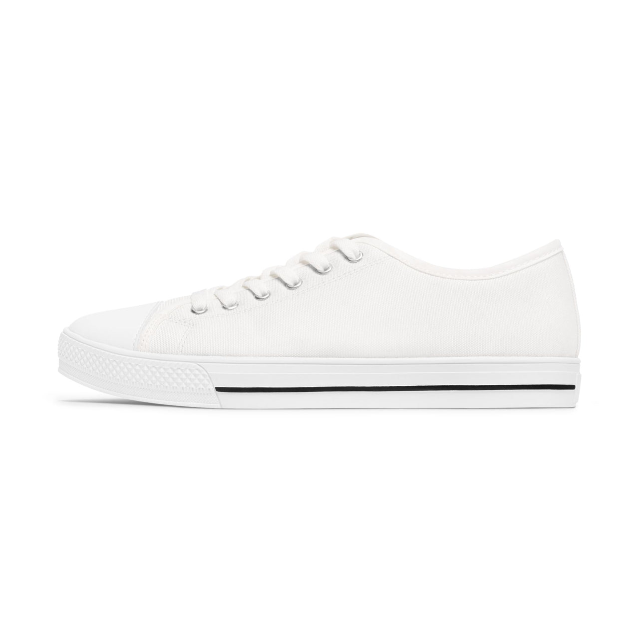 White Low Top Sneakers — "Unapologetic Hijabi" Classic Women's Canvas Trainers