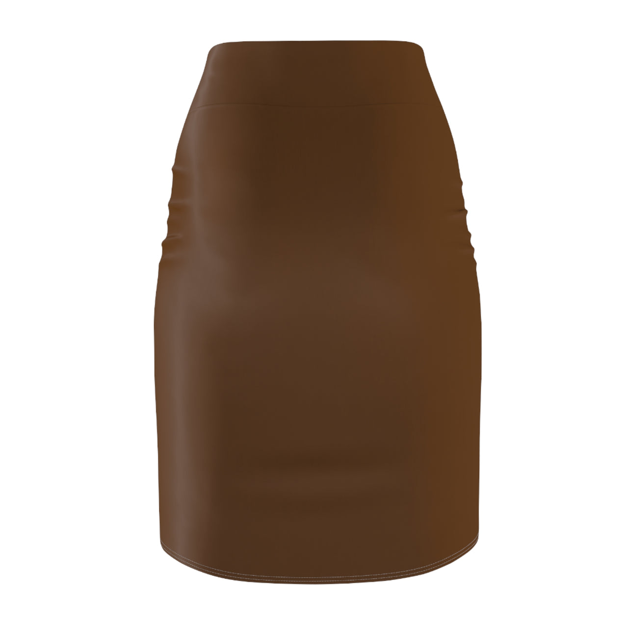 Brown High-Waist LEM Pencil Skirt — Sleek Office & Evening Wear - Modestly Vogue 
