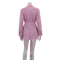 Cotton Cardigan Short Dress with Polo Collar & Lace-up Shirt Style - Modestly Vogue 