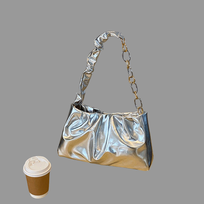 Fashionable Simple Glossy Women's Shoulder Bag - Modestly Vogue 