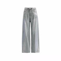 Women’s Hot Silver Baggy Jeans – Vintage Metallic Denim Pants