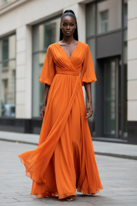 European And American-style Slim-fit Long Dress For Women - Modestly Vogue 
