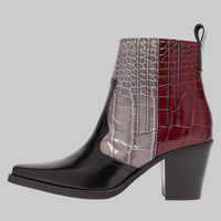 Women's large size stone print boots - Modestly Vogue 