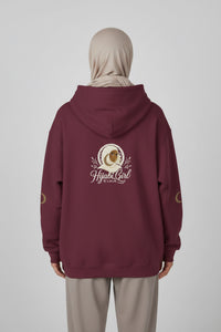 Maroon Women's Hijabi Girl™ Hoodie – Cozy Streetwear Sweatshirt - Modestly Vogue 
