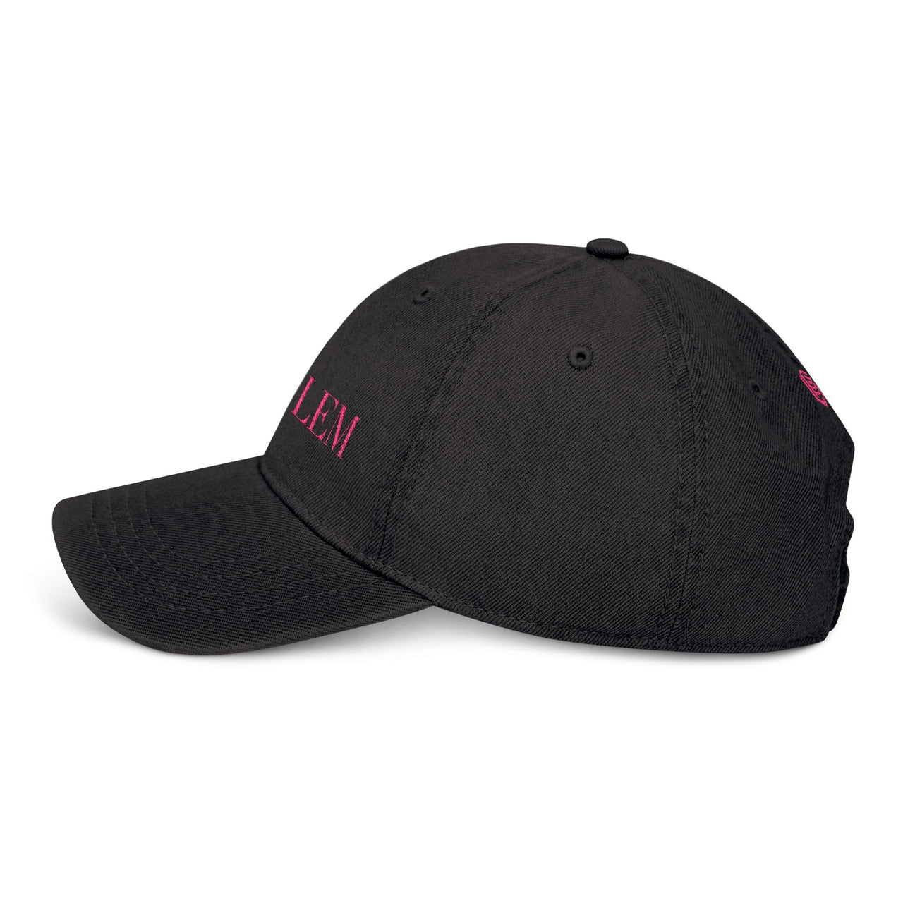 LEM Black Denim Hat – Embroidered Baseball Cap - Modestly Vogue 