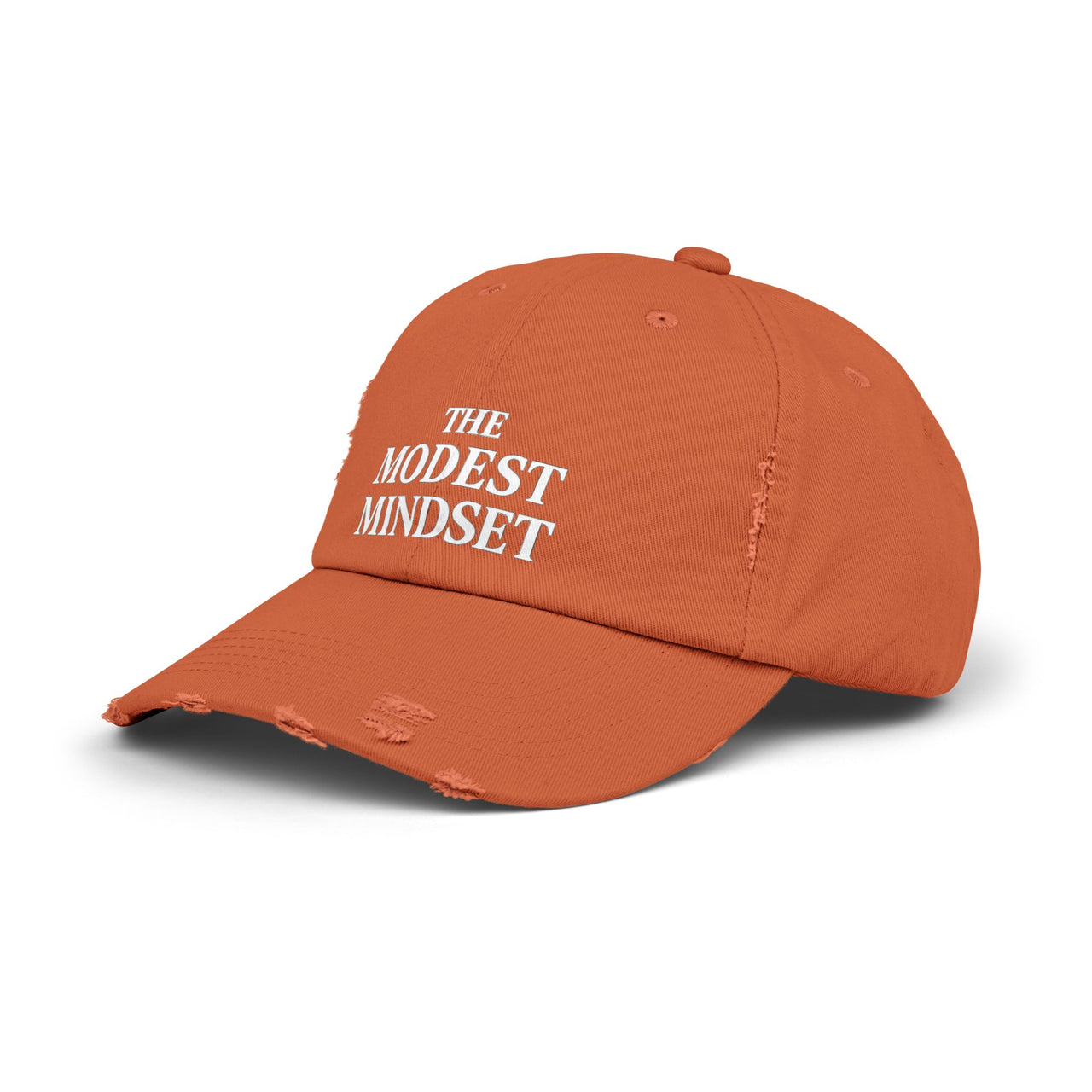 Unisex Distressed Cap – Modest Mindset Inspirational Hat for Everyday Style