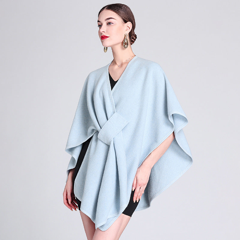 Chic Shawl Cape Poncho | Fashionable Outerwear Cape - Modestly Vogue 