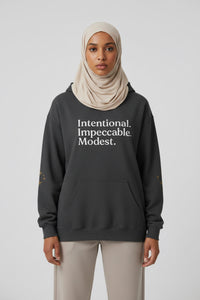 Grey Women's Hijabi Girl™ Hoodie – Cozy Streetwear Sweatshirt - Modestly Vogue 