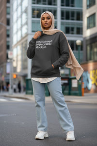 Hijabi Girl™ Grey Hoodie – Intentional Limited Edition Streetwear Sweatshirt - Modestly Vogue 