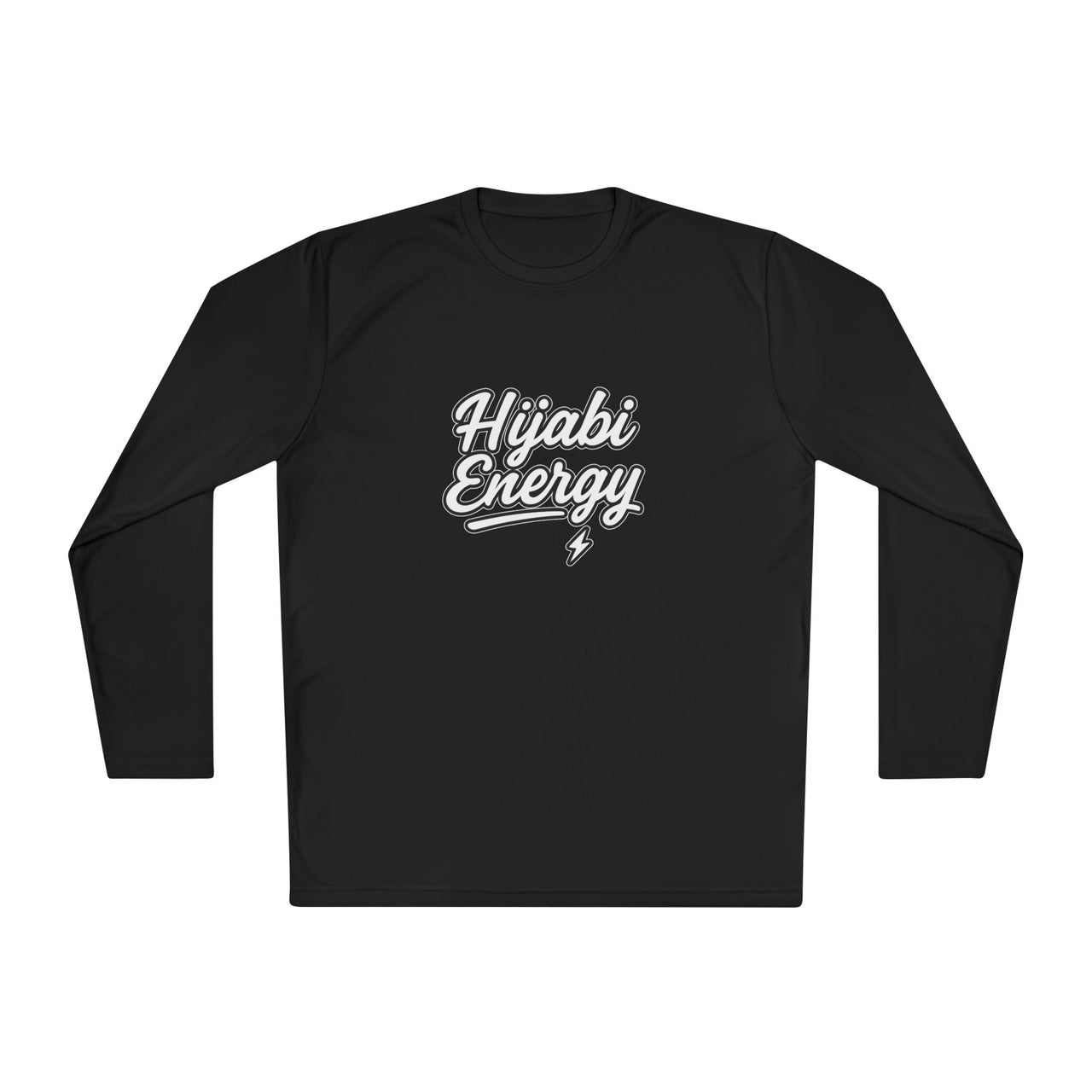 Black Hijabi Energy Lightweight Long Sleeve Tee - Modestly Vogue 