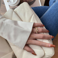 Backgammon Bamboo Ring Zircon Adjustable Ring - Modestly Vogue 