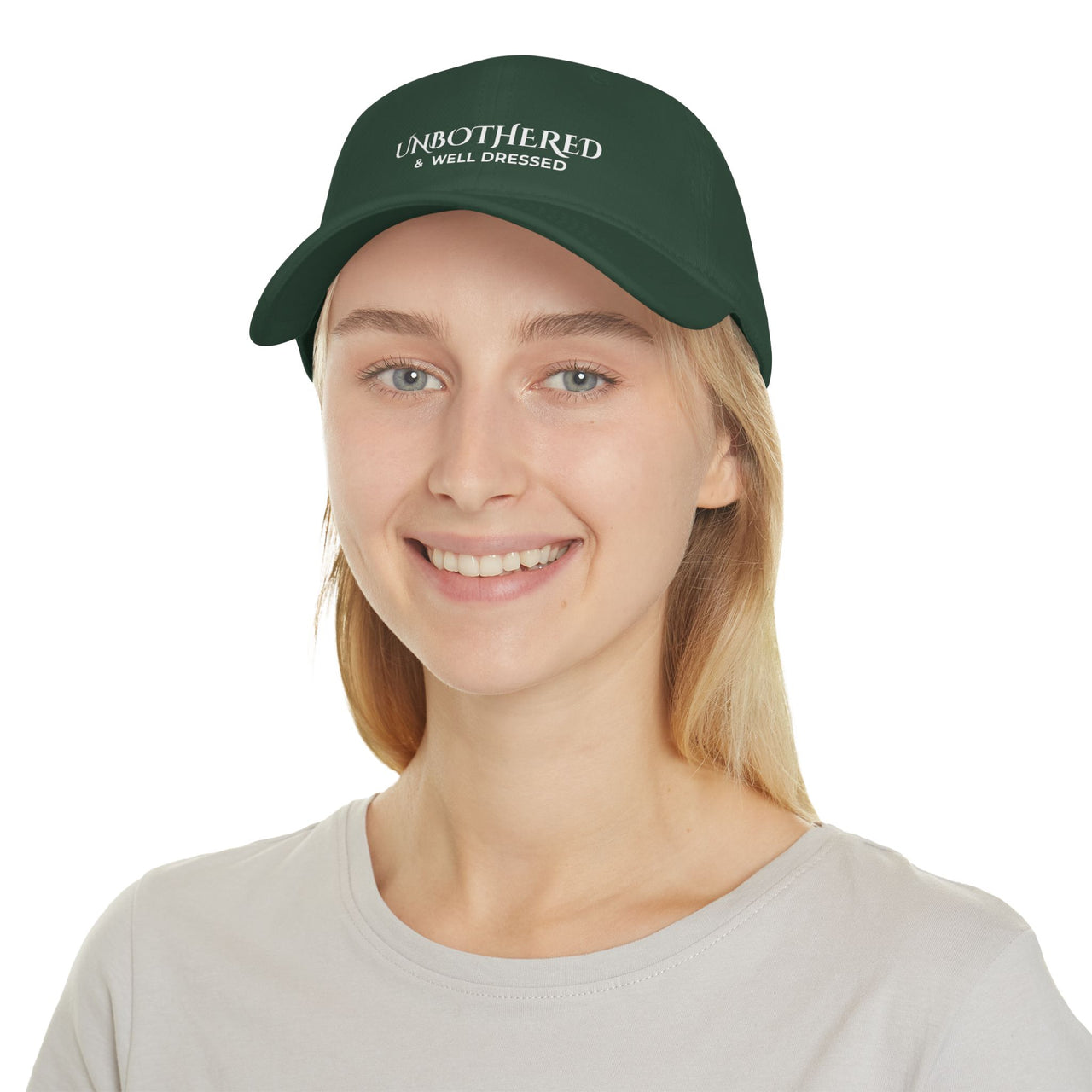 Unbothered & Well Dressed  Low Profile Statement Baseball Cap Modest Mindset Collection