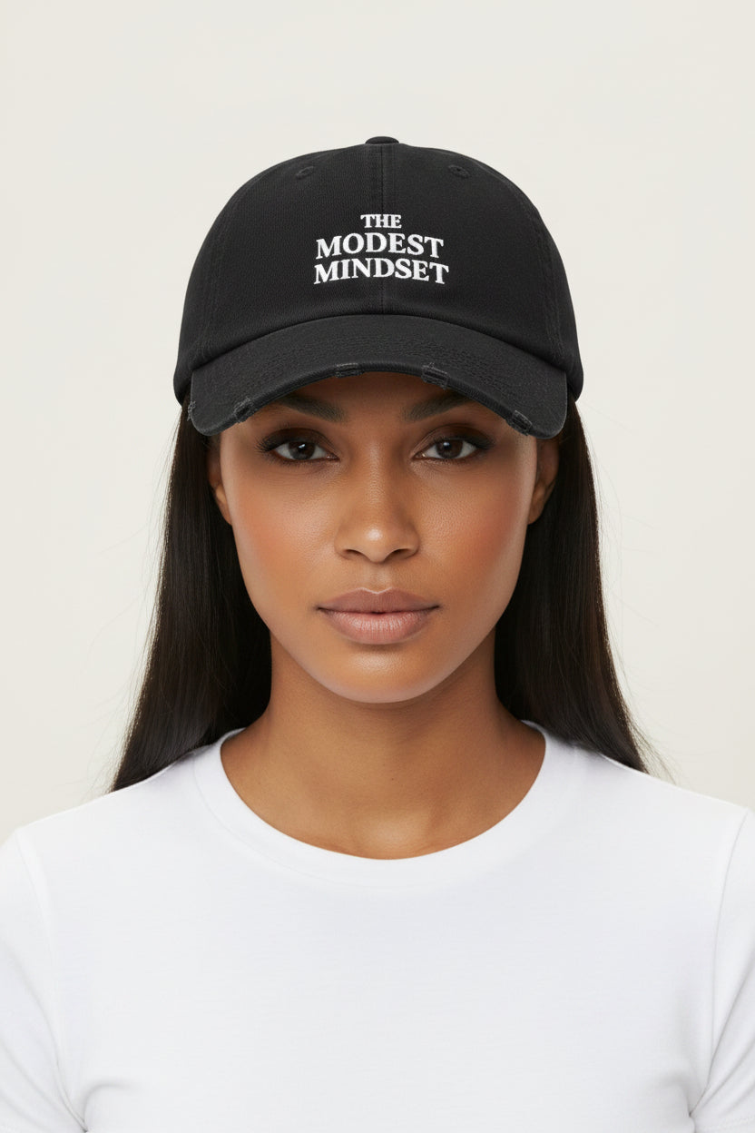 Distressed Cap – The Modest Mindset™ Inspirational Hat for Everyday Style