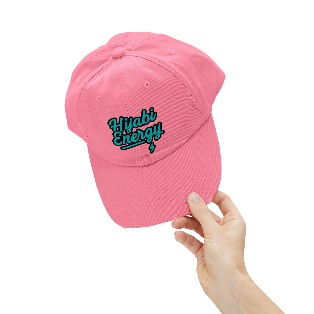 Hijabi Energy™ Distressed Cap - Hijabi Girl Statement Baseball Hat