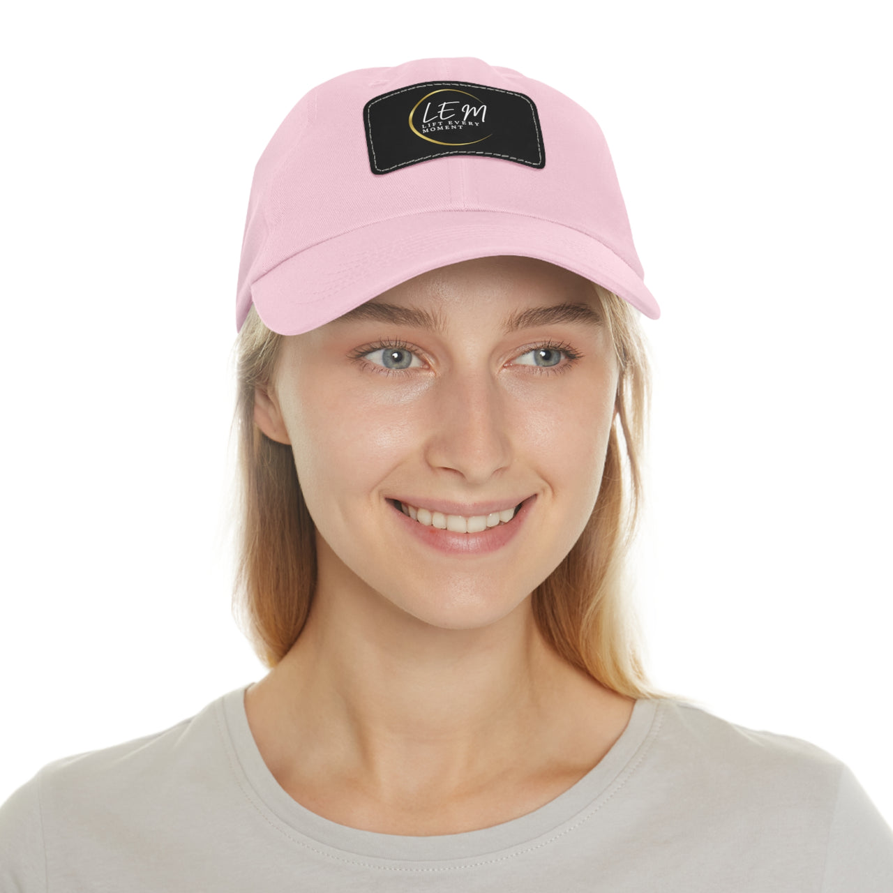 L.E.M. Leather Patch Signature Baseball Cap Hat - Modestly Vogue 