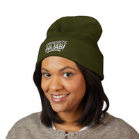 Unapologetic Hijabi Embroidered Beanie — Classic Cuffed Winter Hat