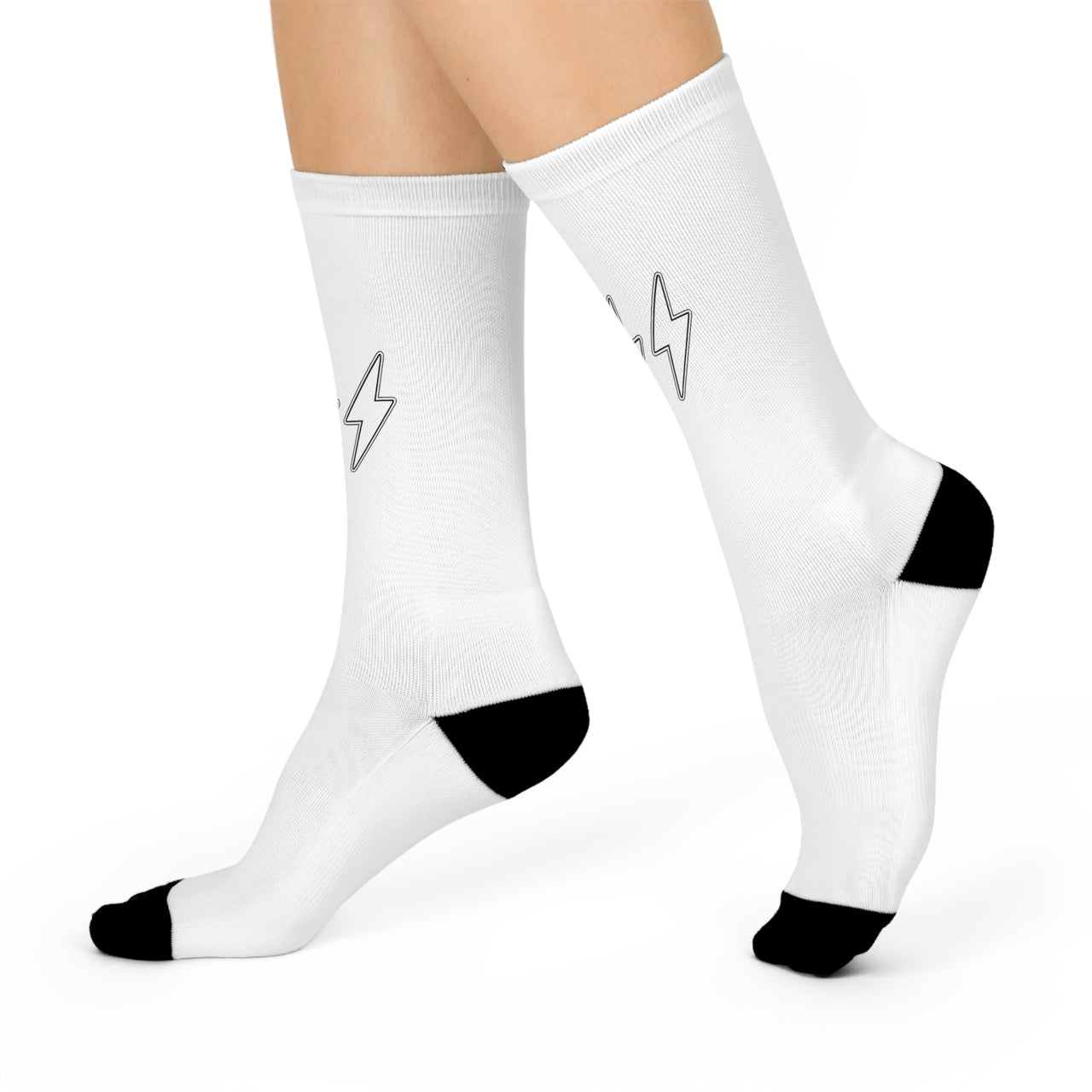 Signature White Hijabi Energy™ Cushioned Crew Socks
