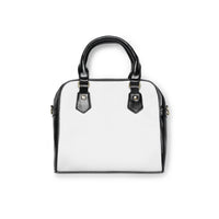 LEM Gold Signature Satchel Shoulder Handbag — Classic Black & White Tote - Modestly Vogue 