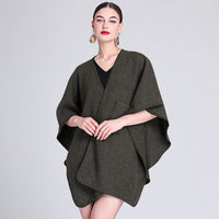Chic Shawl Cape Poncho | Fashionable Outerwear Cape - Modestly Vogue 