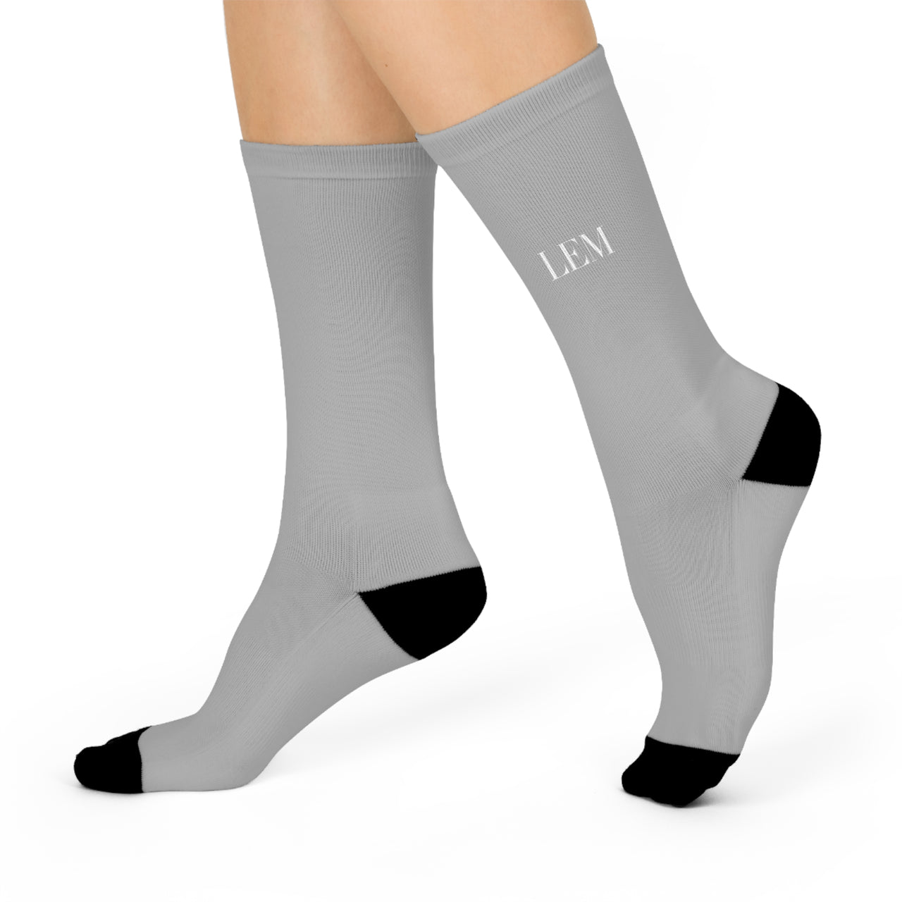 LEM Dove Grey Signature Cushioned Crew Socks - Modestly Vogue 