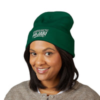 Unapologetic Hijabi Embroidered Beanie — Classic Cuffed Winter Hat