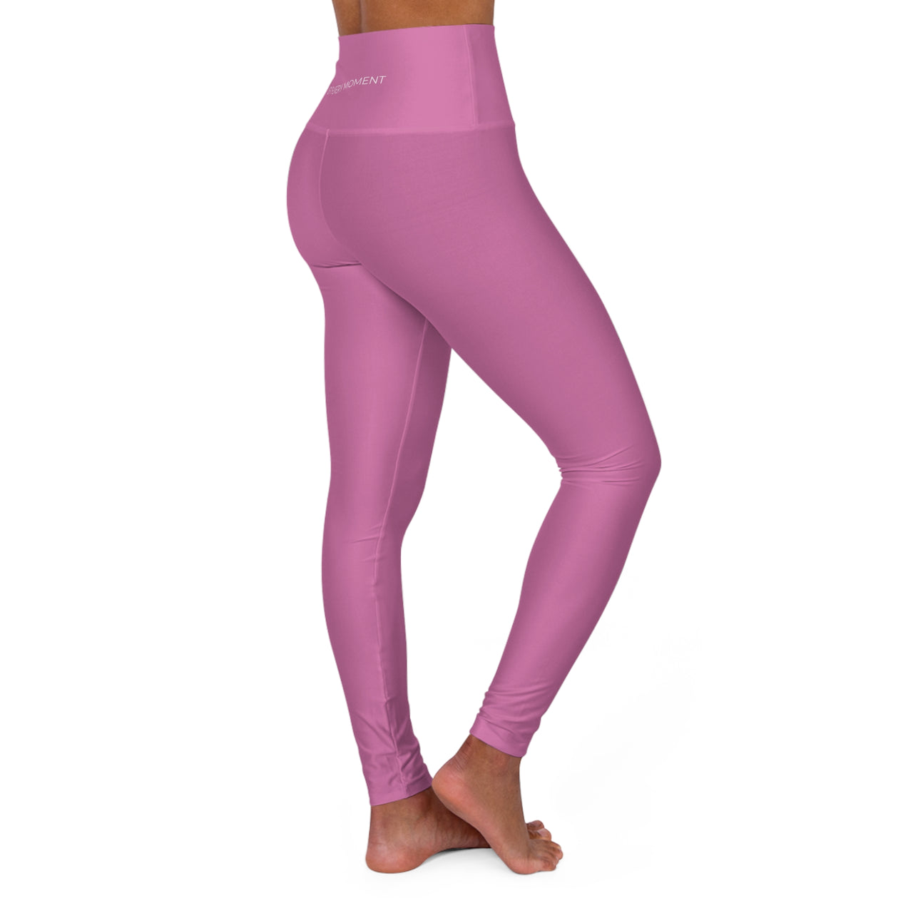 Lift Every Moment Pink Logo On High-Waisted Yoga Leggings