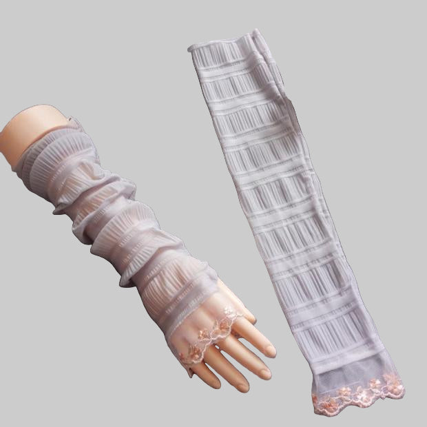 Sun Protection Gloves Women's Extended UV Protection Ice Silk Arm Protector Sleeves - Modestly Vogue 