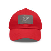 L.E.M. Leather Patch Signature Baseball Cap Hat - Modestly Vogue 